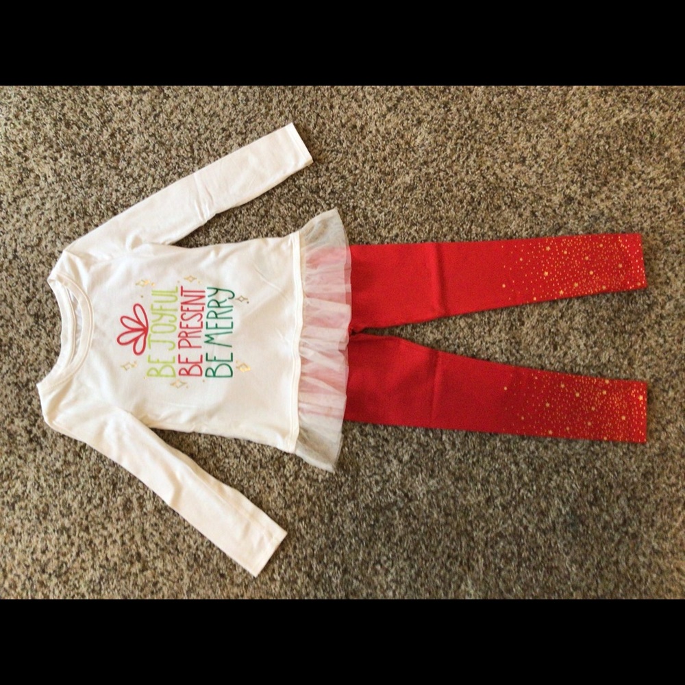 Toddler Girls Cat & Jack Christmas Outfit 5T